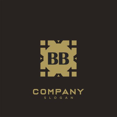 BB Premium harflerinin baş harflerinin logosu. Minimalist sembol vektör tasarımı. Lüks logot Şablonu.