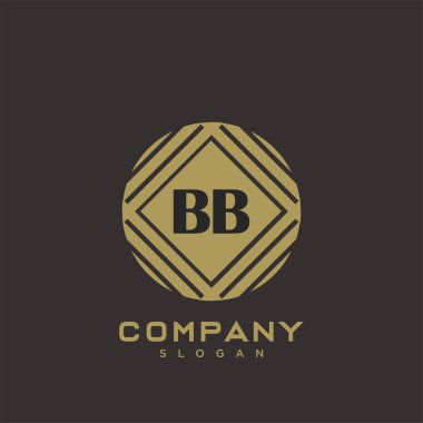 BB Premium harflerinin baş harflerinin logosu. Minimalist sembol vektör tasarımı. Lüks logot Şablonu.