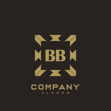 BB Premium harflerinin baş harflerinin logosu. Minimalist sembol vektör tasarımı. Lüks logot Şablonu.