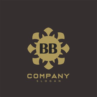 BB Premium harflerinin baş harflerinin logosu. Minimalist sembol vektör tasarımı. Lüks logot Şablonu.