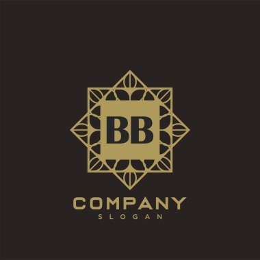 BB Premium harflerinin baş harflerinin logosu. Minimalist sembol vektör tasarımı. Lüks logot Şablonu.