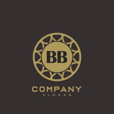 BB Premium harflerinin baş harflerinin logosu. Minimalist sembol vektör tasarımı. Lüks logot Şablonu.