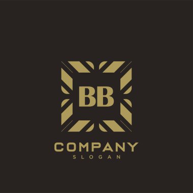 BB Premium harflerinin baş harflerinin logosu. Minimalist sembol vektör tasarımı. Lüks logot Şablonu.
