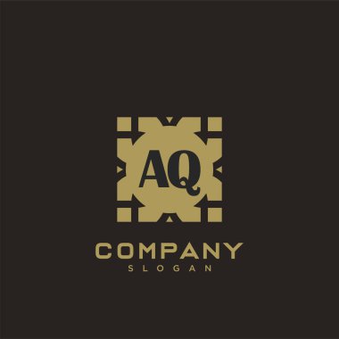 El Q Premium harflerinin baş harflerinin logosu. Minimalist sembol vektör tasarımı. Lüks logot Şablonu.