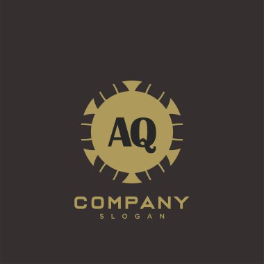 El Q Premium harflerinin baş harflerinin logosu. Minimalist sembol vektör tasarımı. Lüks logot Şablonu.