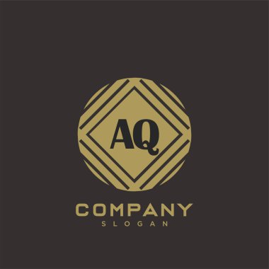 El Q Premium harflerinin baş harflerinin logosu. Minimalist sembol vektör tasarımı. Lüks logot Şablonu.