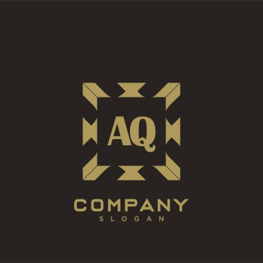 El Q Premium harflerinin baş harflerinin logosu. Minimalist sembol vektör tasarımı. Lüks logot Şablonu.