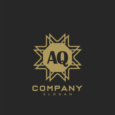 El Q Premium harflerinin baş harflerinin logosu. Minimalist sembol vektör tasarımı. Lüks logot Şablonu.