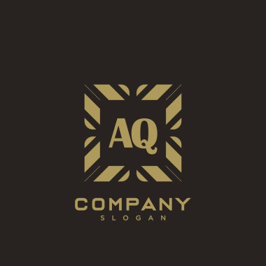 El Q Premium harflerinin baş harflerinin logosu. Minimalist sembol vektör tasarımı. Lüks logot Şablonu.