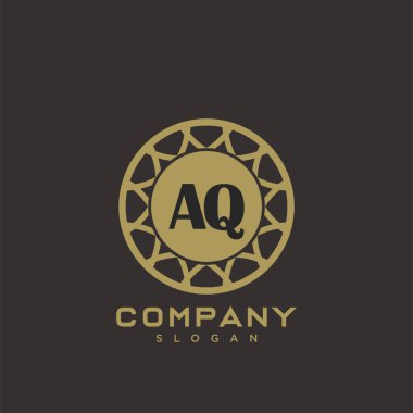 El Q Premium harflerinin baş harflerinin logosu. Minimalist sembol vektör tasarımı. Lüks logot Şablonu.