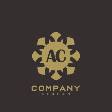 AC Premium harflerinin baş harflerinin logosu. Minimalist sembol vektör tasarımı. Lüks logot Şablonu.