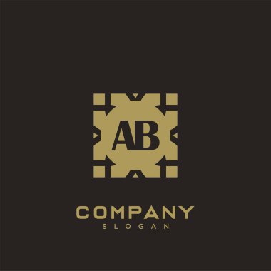 AB Premium harfinin baş harflerinin logosu. Minimalist sembol vektör tasarımı. Lüks logot Şablonu.