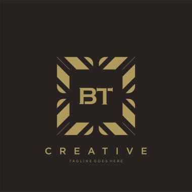 BT ilk harf lüks süsleme logo şablon vektör sanatı