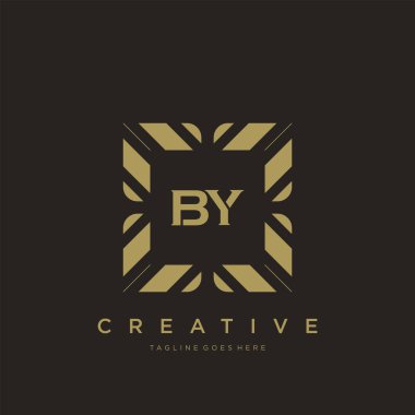 İlk harf olarak lüks süsleme logo şablon vektör sanatı