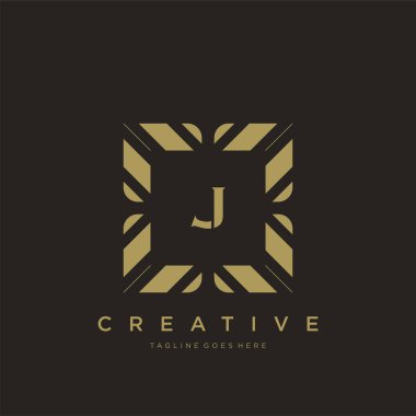 İlk harf lüks süsleme logo şablon vektör sanatı