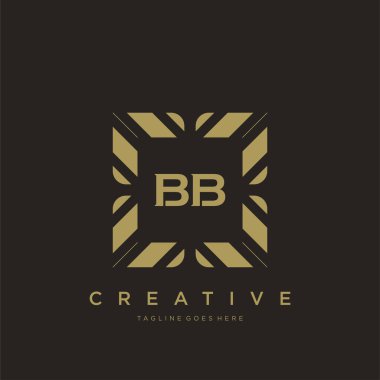 BB ilk harf lüks süsleme logo şablon vektör sanatı