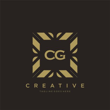 CG ilk harf lüks süsleme logo şablon vektör sanatı