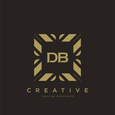 DB ilk harf lüks süsleme logo şablon vektör sanatı