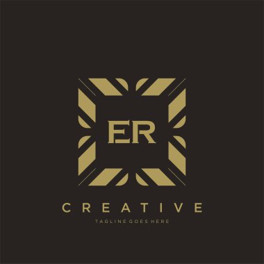 Acil Servis ilk harf lüks süsleme logo şablon vektör sanatı