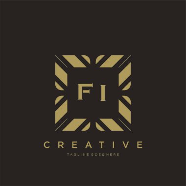 İlk harf lüks süsleme logo şablon vektör sanatı