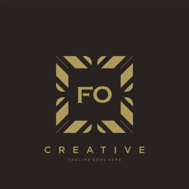 FO ilk harf lüks süsleme logo şablon vektör sanatı