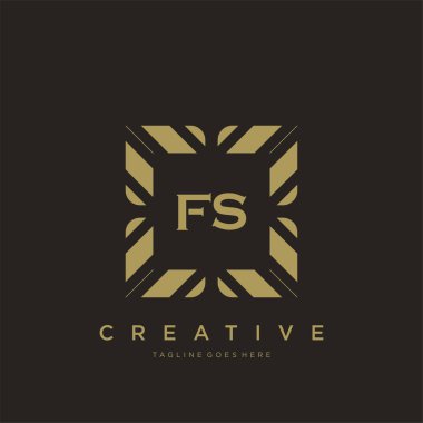 FS ilk harf lüks süsleme logo şablon vektör sanatı