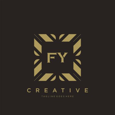 FY ilk harf lüks süsleme logo şablon vektör sanatı