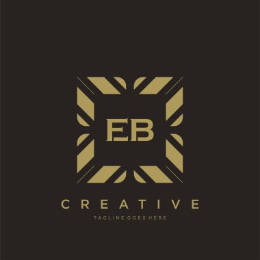 EB ilk harf lüks süsleme logo şablon vektör sanatı