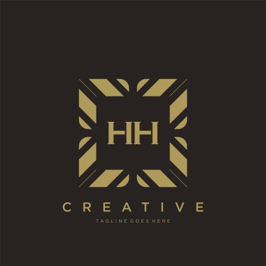 HH ilk harf lüks süsleme logo şablon vektör sanatı