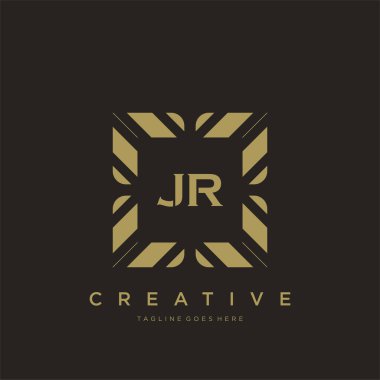 JR ilk harf lüks süsleme logo şablon vektör sanatı