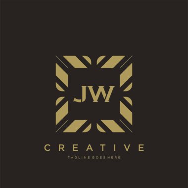 JW ilk harf lüks süsleme logo şablon vektör sanatı
