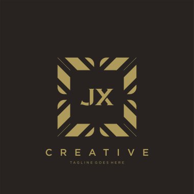 JX ilk harf lüks süsleme logo şablon vektör sanatı