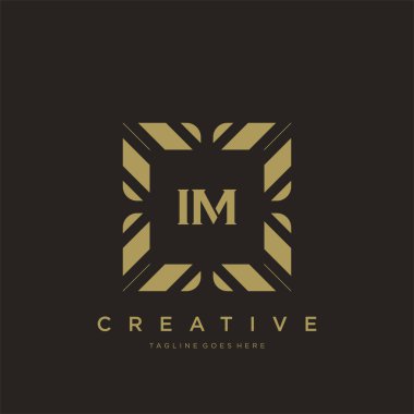 IM ilk harf lüks süsleme logo şablon vektör sanatı