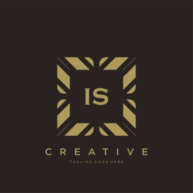 İlk harf lüks süsleme logo şablon vektör sanatı