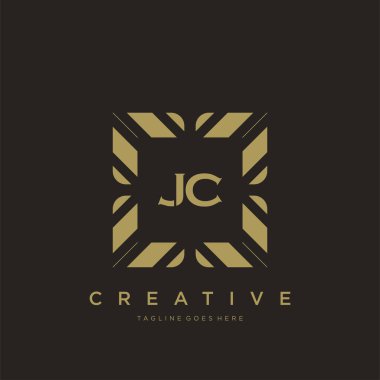 JC ilk harf lüks süsleme logo şablon vektör sanatı