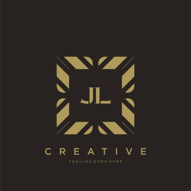 JL ilk harf lüks süsleme logo şablon vektör sanatı