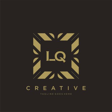 LQ ilk harf lüks süsleme logo şablon vektör sanatı