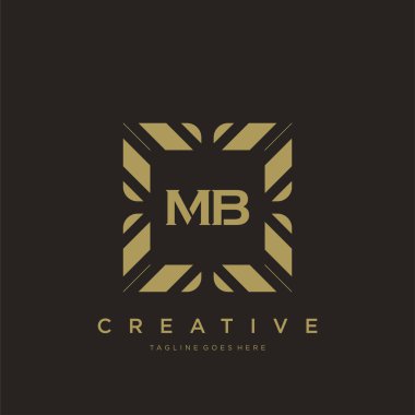 MB ilk harf lüks süsleme logo şablon vektör sanatı