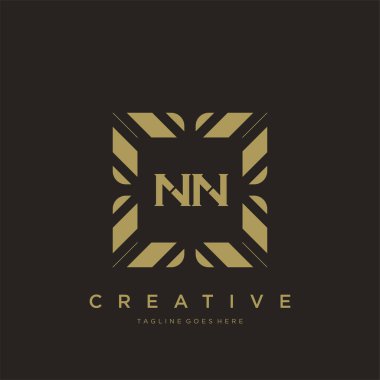 NN ilk harf lüks süsleme logo şablon vektör sanatı