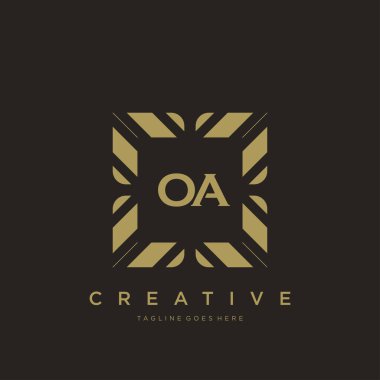 OA ilk harf lüks süsleme logo şablon vektör sanatı