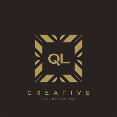 QL ilk harf lüks süsleme logo şablon vektör sanatı