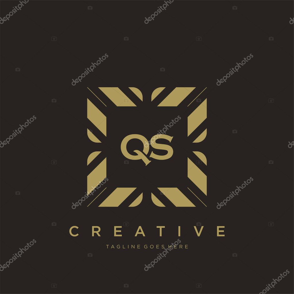 QS initial letter luxury ornament monogram logo template vector art