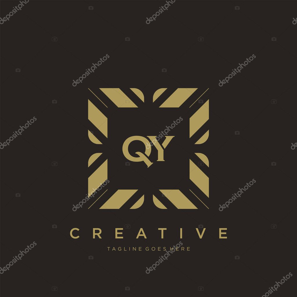 QY initial letter luxury ornament monogram logo template vector art