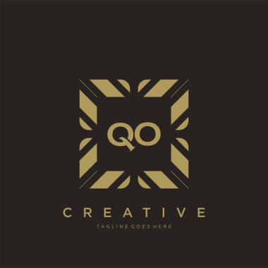 QO ilk harf lüks süsleme logo şablon vektör sanatı