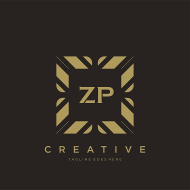 ZP ilk harf lüks süsleme logo şablon vektör sanatı