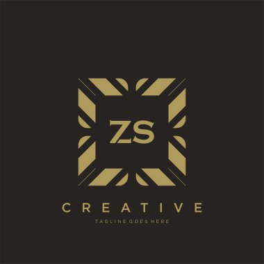 ZS ilk harf lüks süsleme logo şablon vektör sanatı