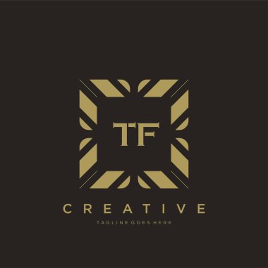 TF ilk harf lüks süsleme logo şablon vektör sanatı