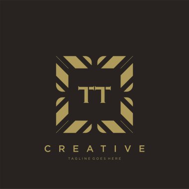 TT ilk harf lüks süsleme logo şablon vektör sanatı