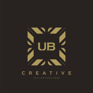 UB ilk harf lüks süsleme logo şablon vektör sanatı