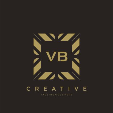 VB ilk harf lüks süsleme logo şablon vektör sanatı